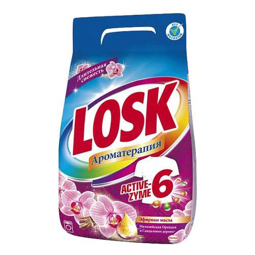 Стиральный порошок Losk аctive-zyme ароматерапия орхидея и сандаловое дерево 2.7 кг в Санги Стиль