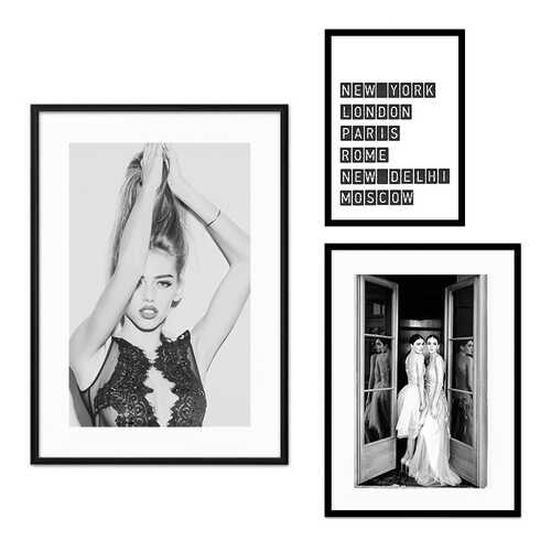 Набор постеров Коллаж Fashion №50 80х80 см в Санги Стиль