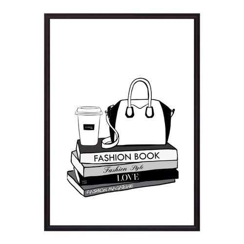 Постер в рамке Fashion book 50х70 см в Санги Стиль