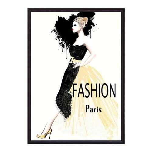 Постер в рамке Fashion Paris 50х70 см в Санги Стиль