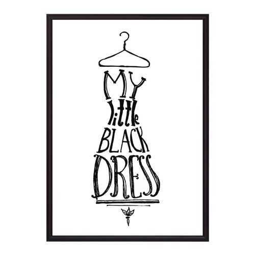 Постер в рамке Little Black Dress 50х70 см в Санги Стиль
