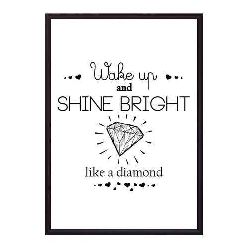Постер в рамке Shine bright! 30х40 см в Санги Стиль
