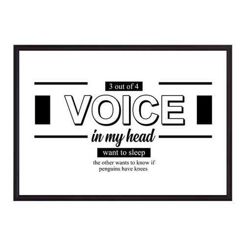 Постер в рамке Voice 30х40 см в Санги Стиль