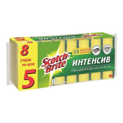 Губка для посуды Scotch-Brite классическая 8 шт. в Санги Стиль