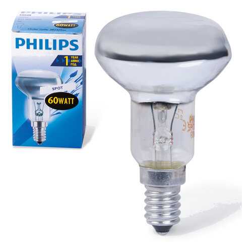 Лампа накаливания PHILIPS Spot NR50 60W E14 30° в Санги Стиль