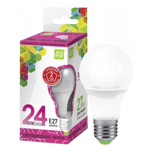 Лампочка ASD A60 E27 24W 6500K LED-A60-standard в Санги Стиль