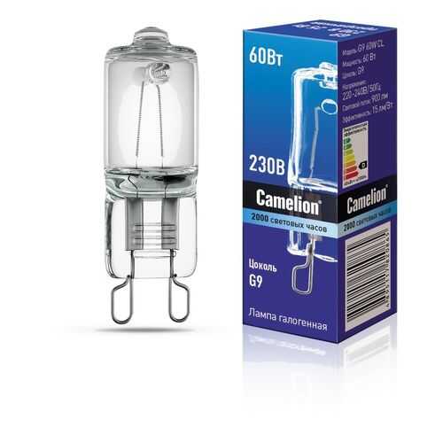 Лампочка Camelion G9, Теплый свет 60 Вт, Галогенная в Санги Стиль