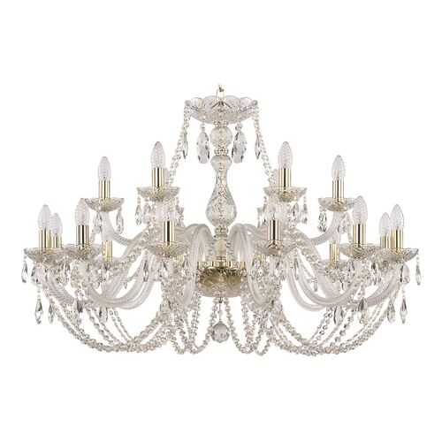 Люстра хрустальная 101/12+6/360 G Bohemia Ivele Crystal в Санги Стиль