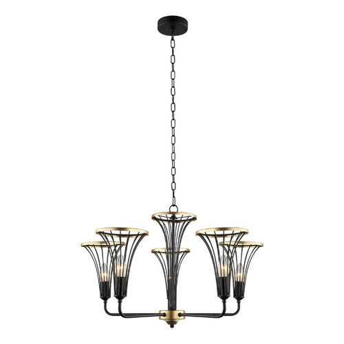 Подвесная люстра Lumien Hall 4017/5P-BK-GD в Санги Стиль