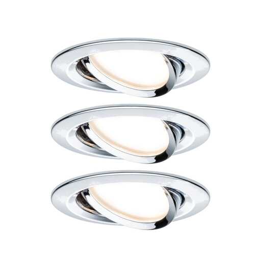 Светильник встраиваемый, комплект EBL Nova LED 3x6,5 GU10 Chrom 93434 в Санги Стиль
