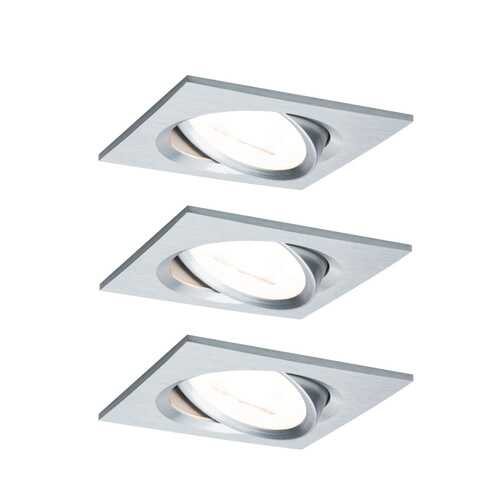 Светильник встраиваемый, комплект Nova LED 3x6,5 GU10 Alu ged 93438 в Санги Стиль
