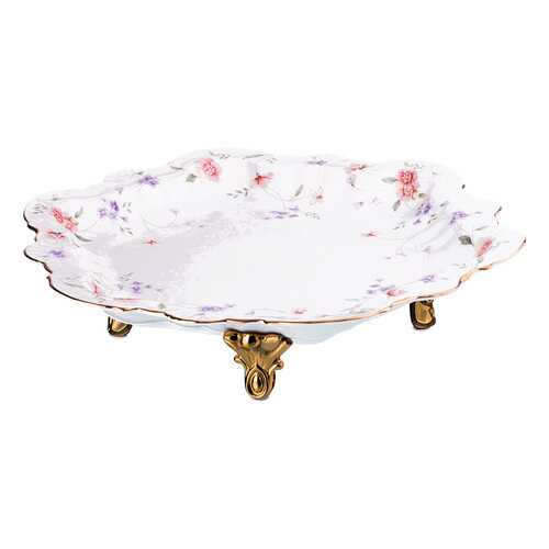 Блюдо сервировочное Lefard, 40x38x9 см, цветы в Санги Стиль