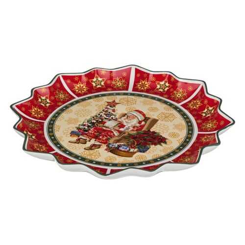 Блюдо сервировочное Lefard, Christmas collection, 38x4 см, с рисунком в Санги Стиль