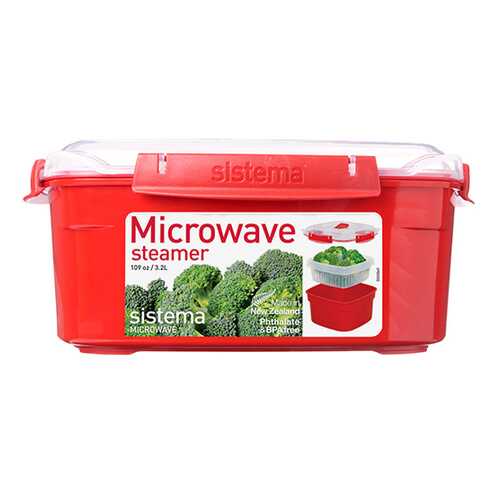 Контейнер Sistema Large Microwave Steamer 3.2л красный (1103) в Санги Стиль