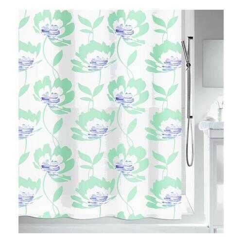 Штора декоративная для ванной комнаты Spirella Blossom Green peva 180X200 в Санги Стиль