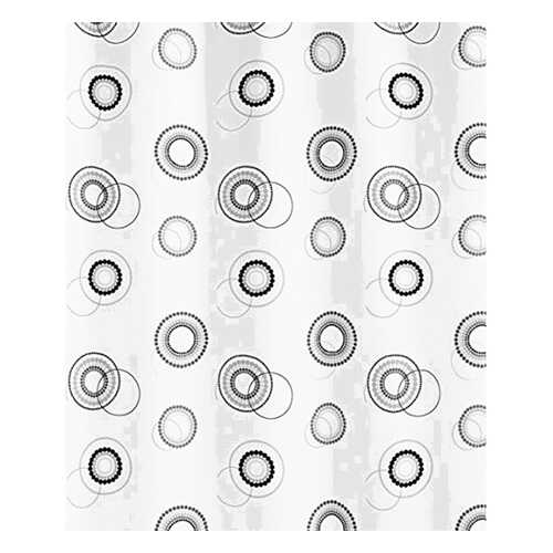 Шторка для ванной Kleine Wolke Luna Black/White, 180x200 см., 100% полиэстер в Санги Стиль